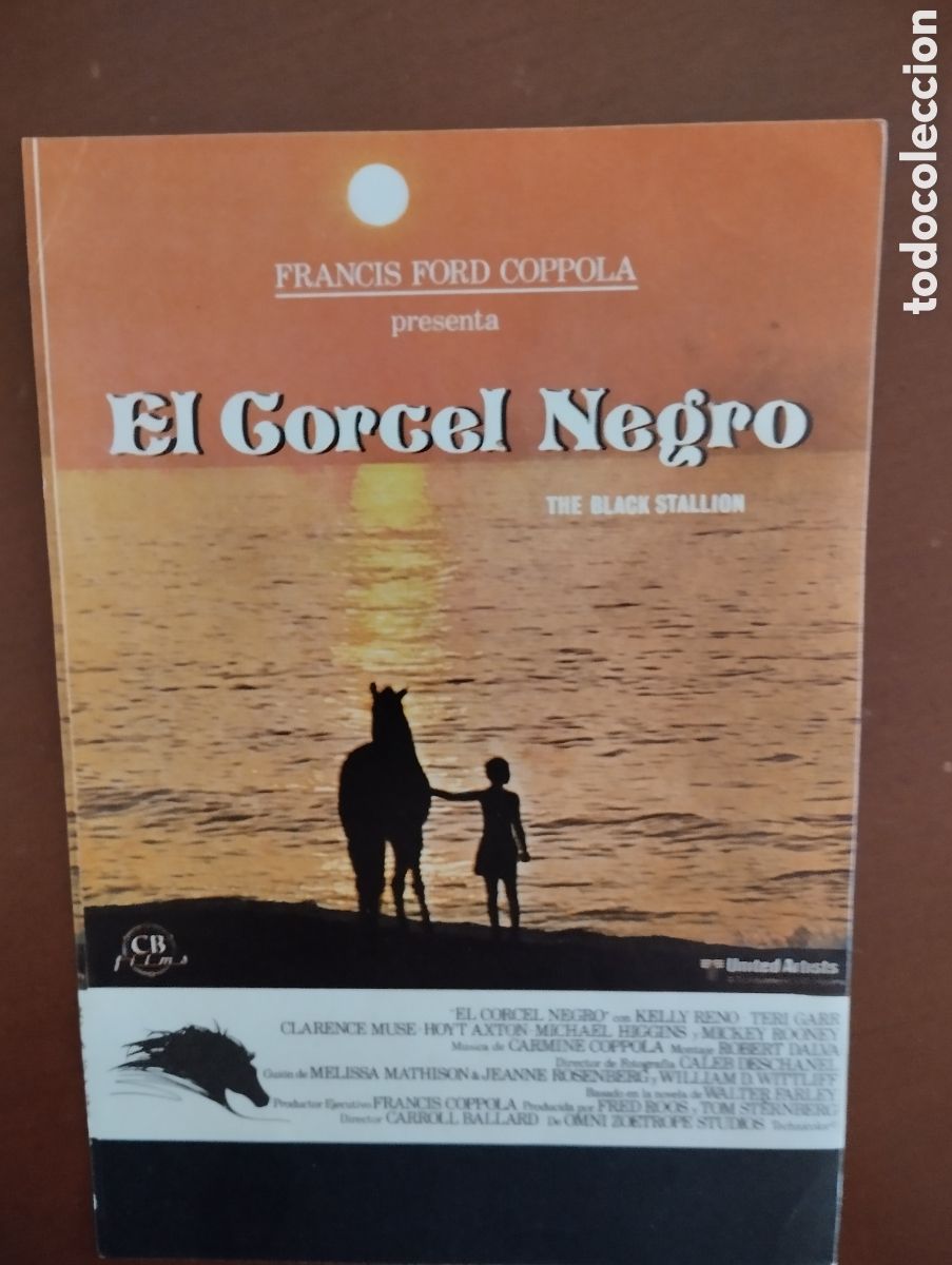 Cine: Folleto Programa de cine - EL CORCEL NEGRO