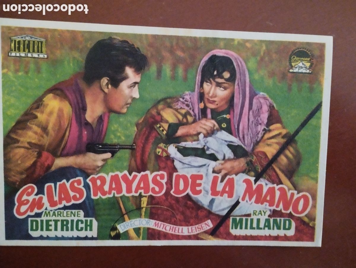 Cine: Folleto Programa de cine - LAS RAYAS DE LA MANO
