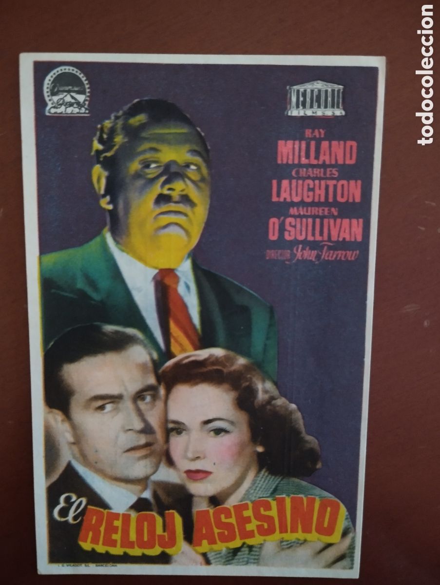 Cine: Folleto Programa de cine - EL RELOJ ASESINO