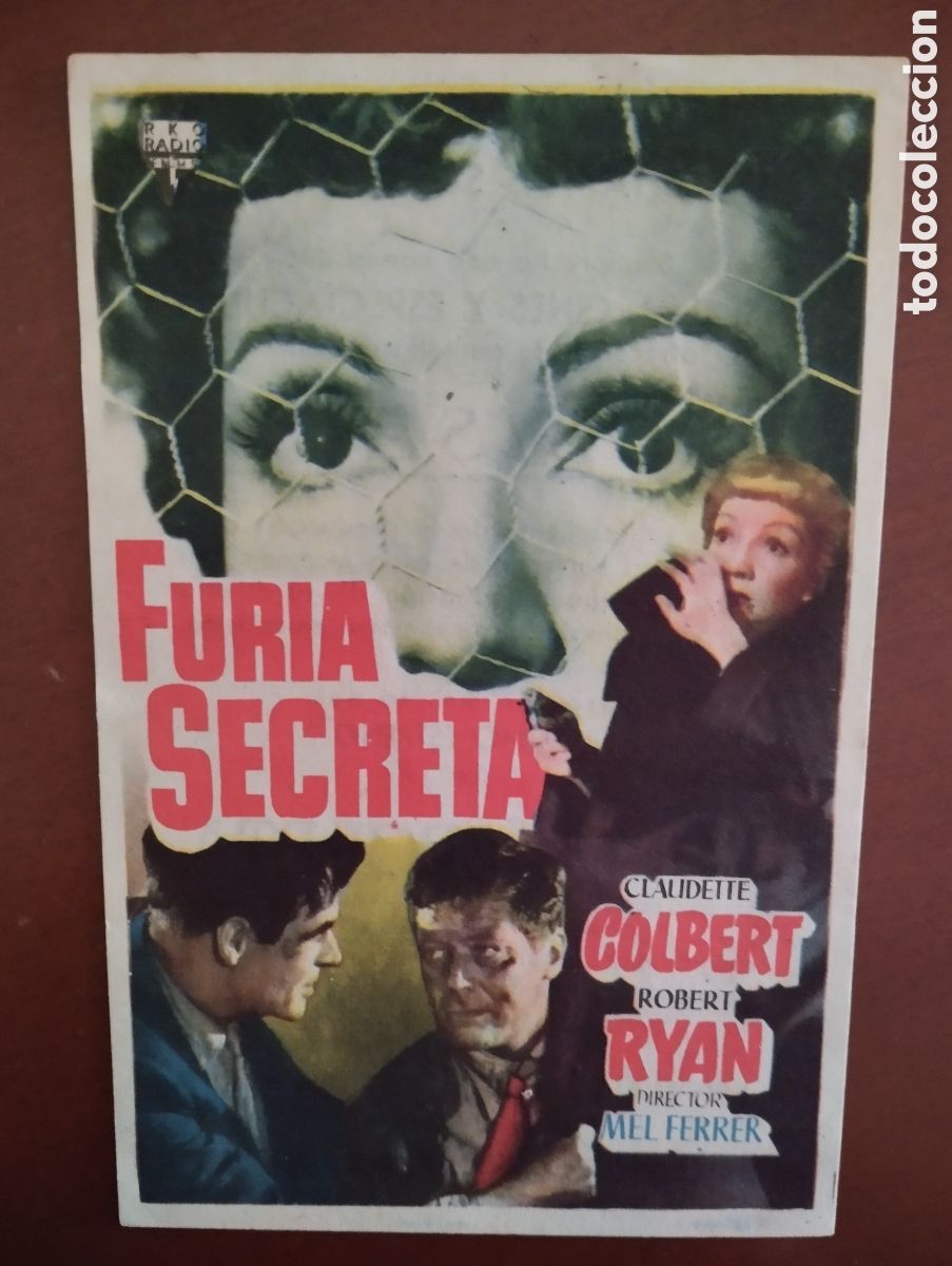 Cine: Folleto Programa de cine - FURIA SECRETA