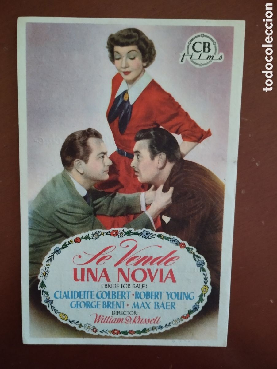 Cine: Folleto Programa de cine - SE VENDE UNA NOVIA