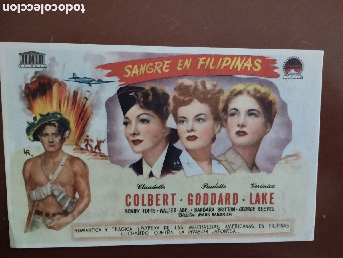 Cine: Folleto Programa de cine - SANGRE EN FILIPINAS