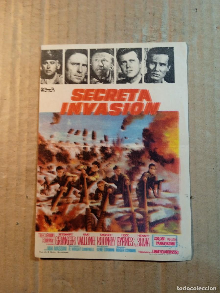 Cine: FOLLETO DE MANO SIN PUBLICIDAD SECRETA INVASION