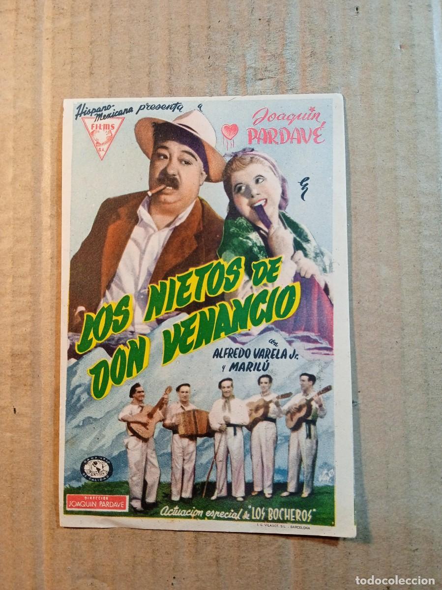 Cine: FOLLETO DE MANO SIN PUBLICIDAD LOS NIETOS DE DON VENANCIO