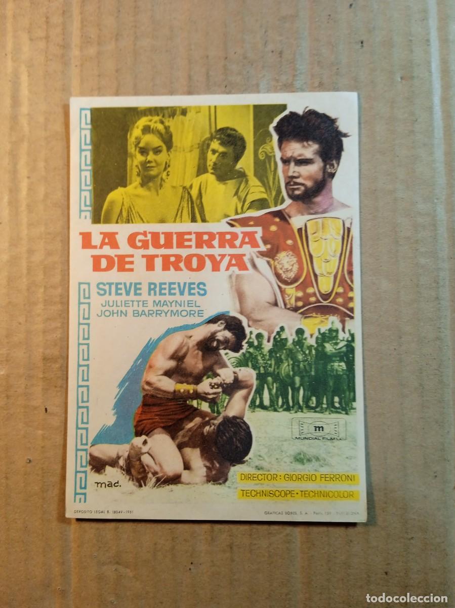 Cine: FOLLETO DE MANO SIN PUBLICIDAD LA GUERRA DE TROYA
