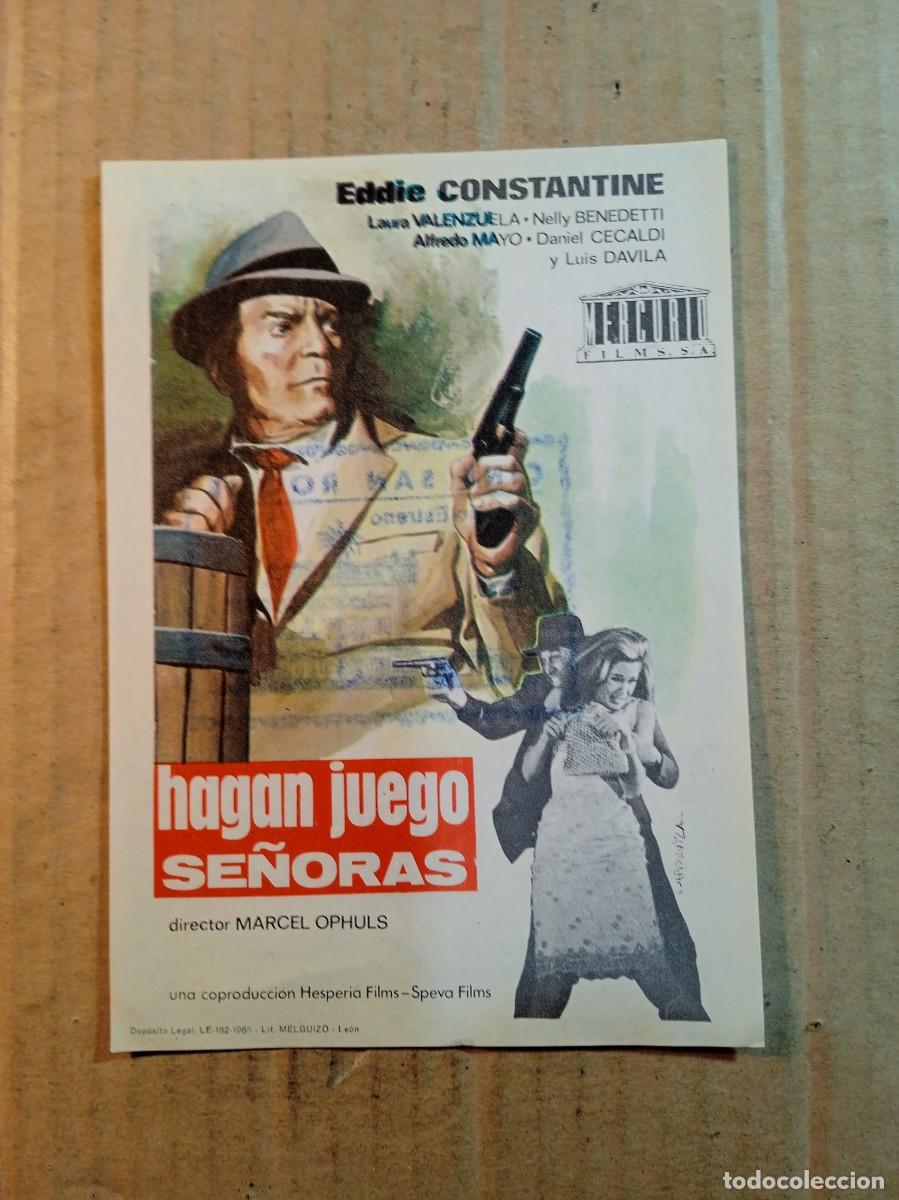 Cine: FOLLETO DE MANO SIN PUBLICIDAD HAGAN JUEGO SE&Ntilde;ORAS