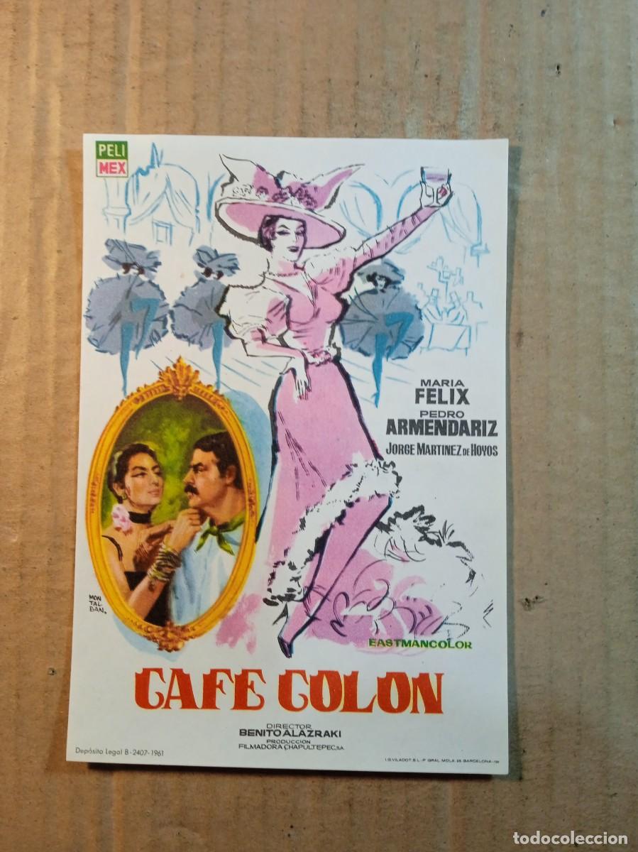 Cine: FOLLETO DE MANO SIN PUBLICIDAD CAFE COLON