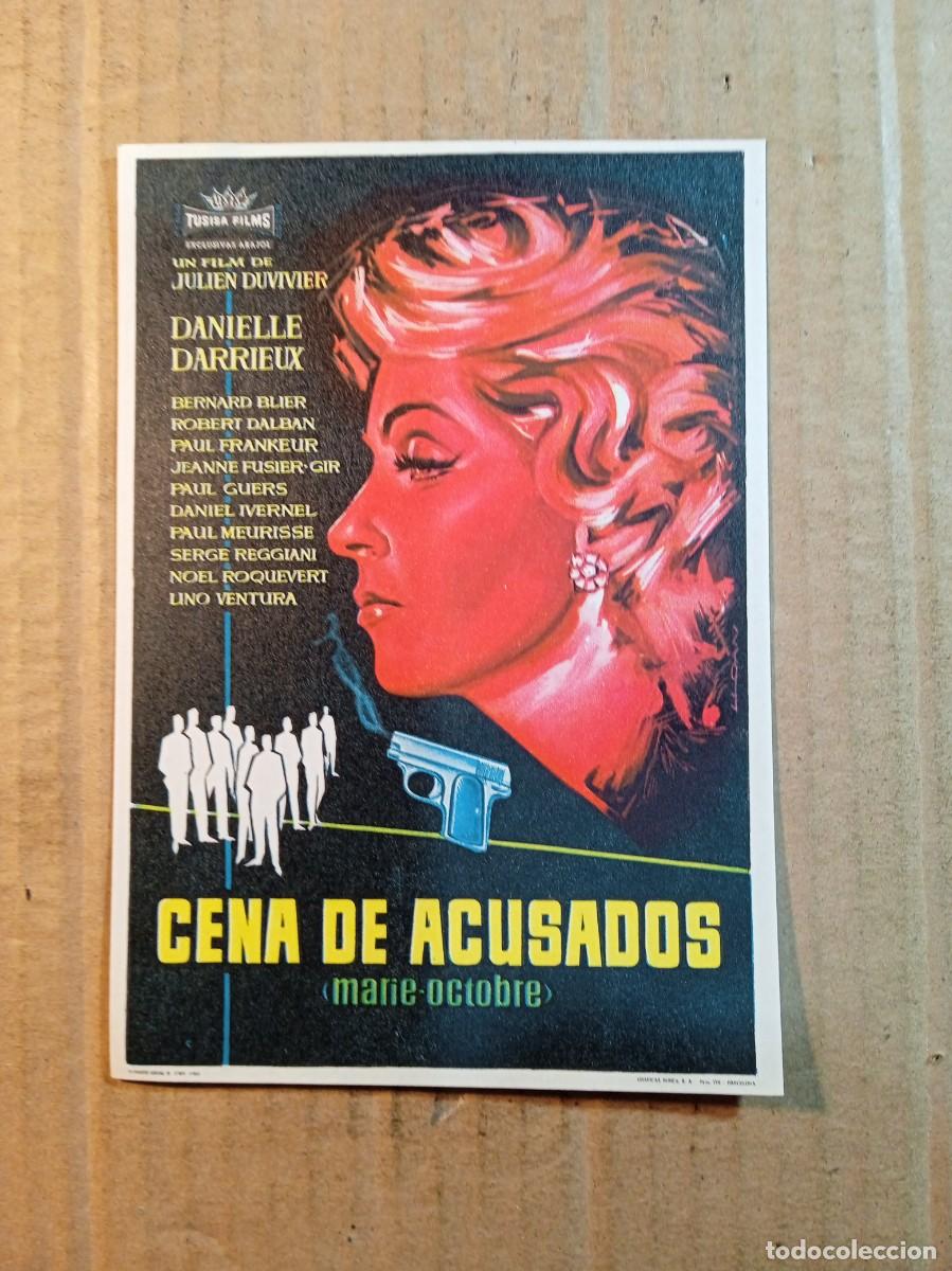 Cine: FOLLETO DE MANO SIN PUBLICIDAD CENA DE ACUSADOS