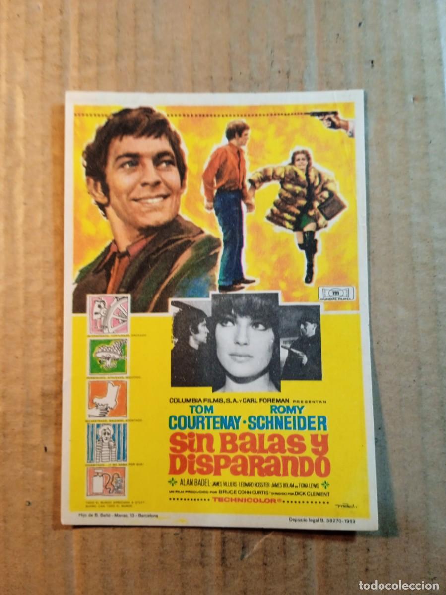 Cine: FOLLETO DE MANO SIN PUBLICIDAD SIN BALAS Y DISPARANDO
