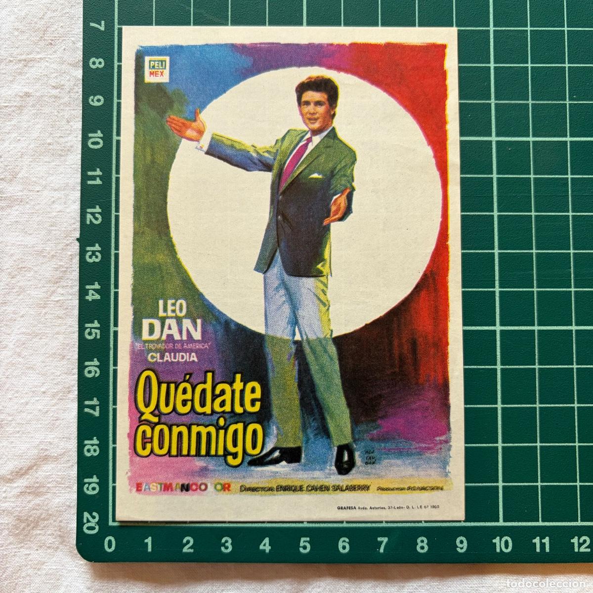 Cine: Programa de cine folleto de mano pelicula. Qu&eacute;date conmigo.