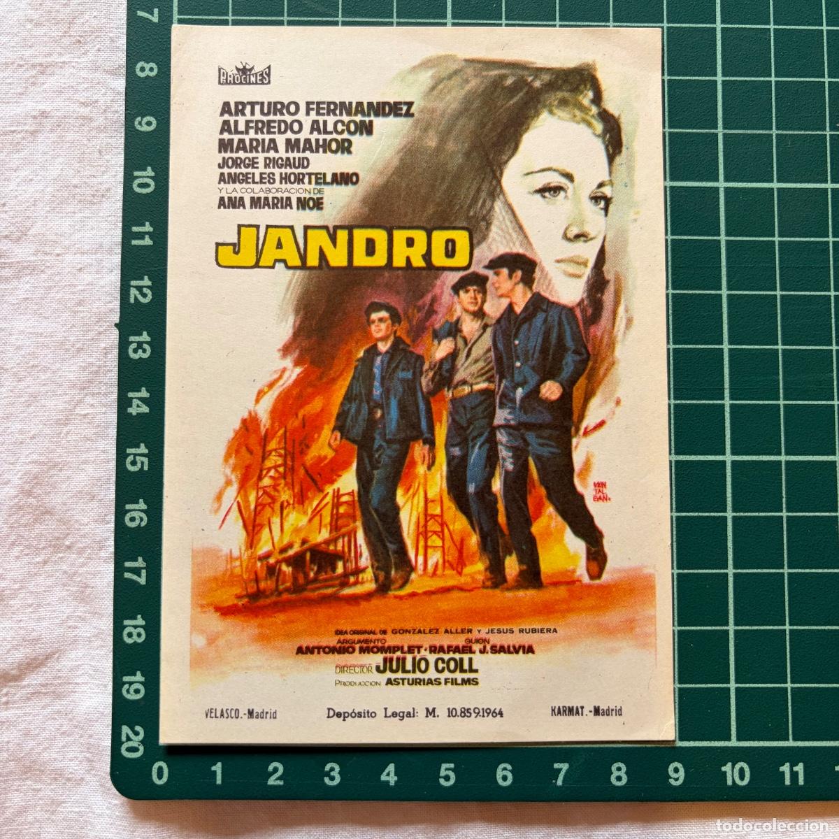 Cine: Programa de cine folleto de mano pelicula. Jandro