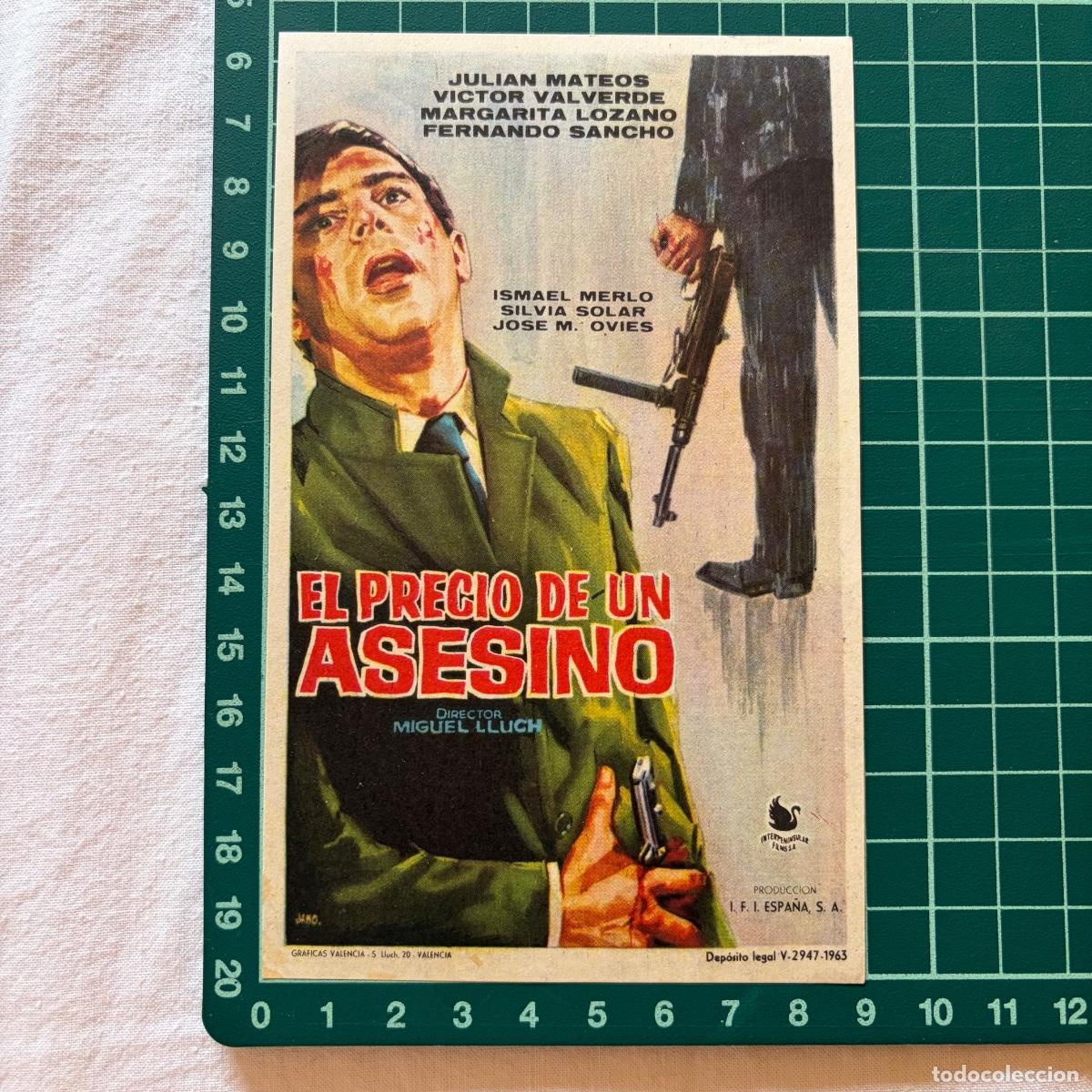 Cine: Programa de cine folleto de mano pelicula. El precio de un asesino