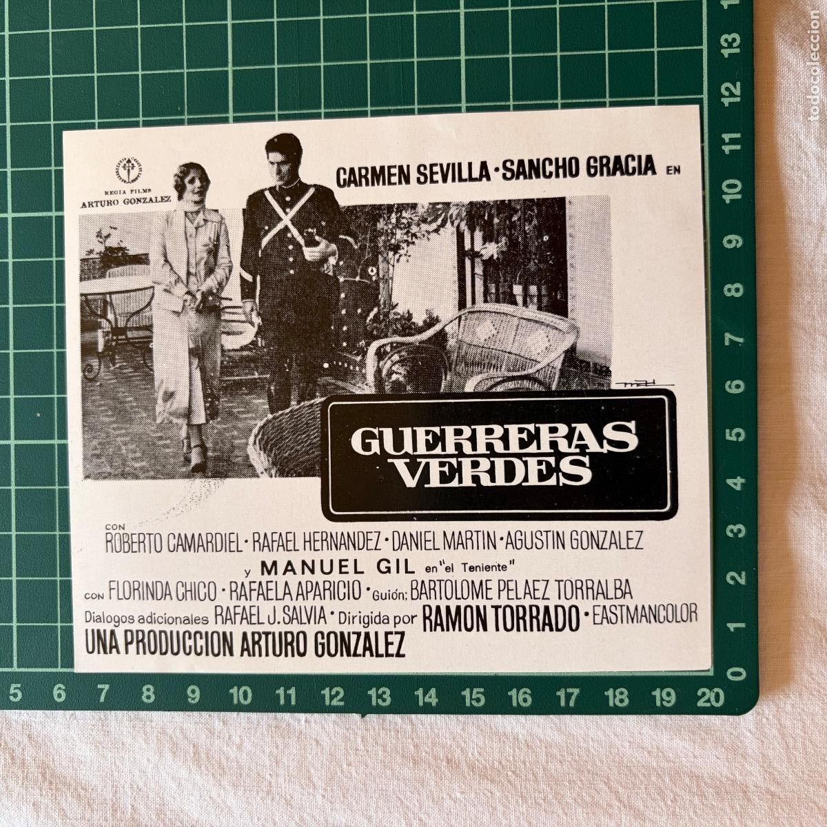 Cine: Programa de cine folleto de mano pelicula. Guerreras verdes Carmen Sevilla.