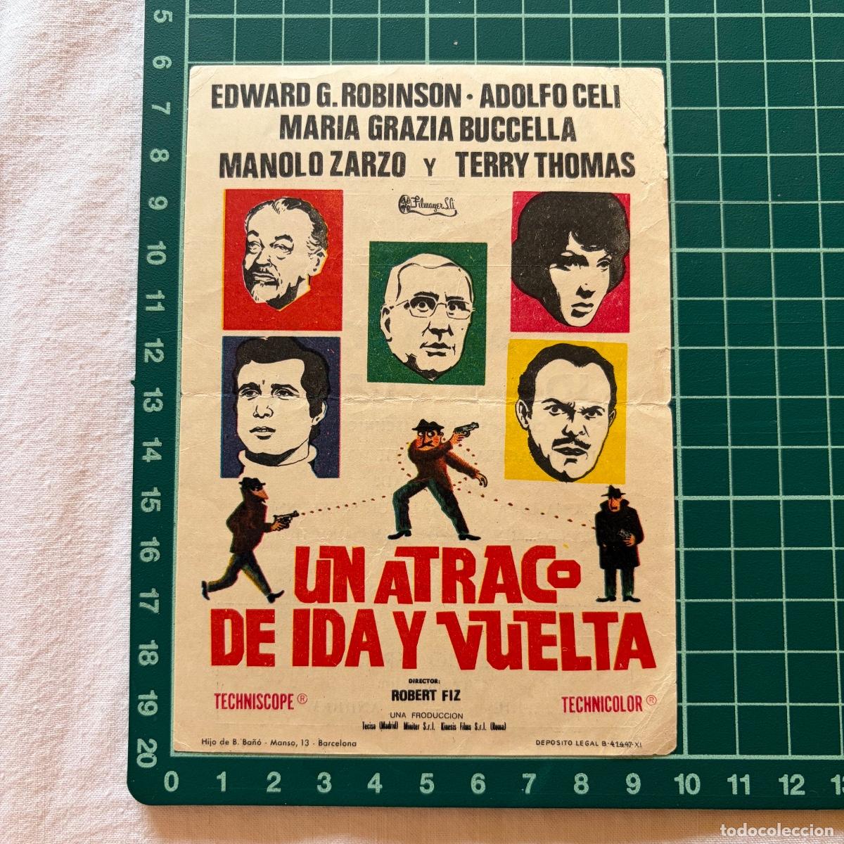 Cine: Programa de cine folleto de mano pelicula. Un atraco de ida y vuelta avenida 1969 Castell&oacute;n
