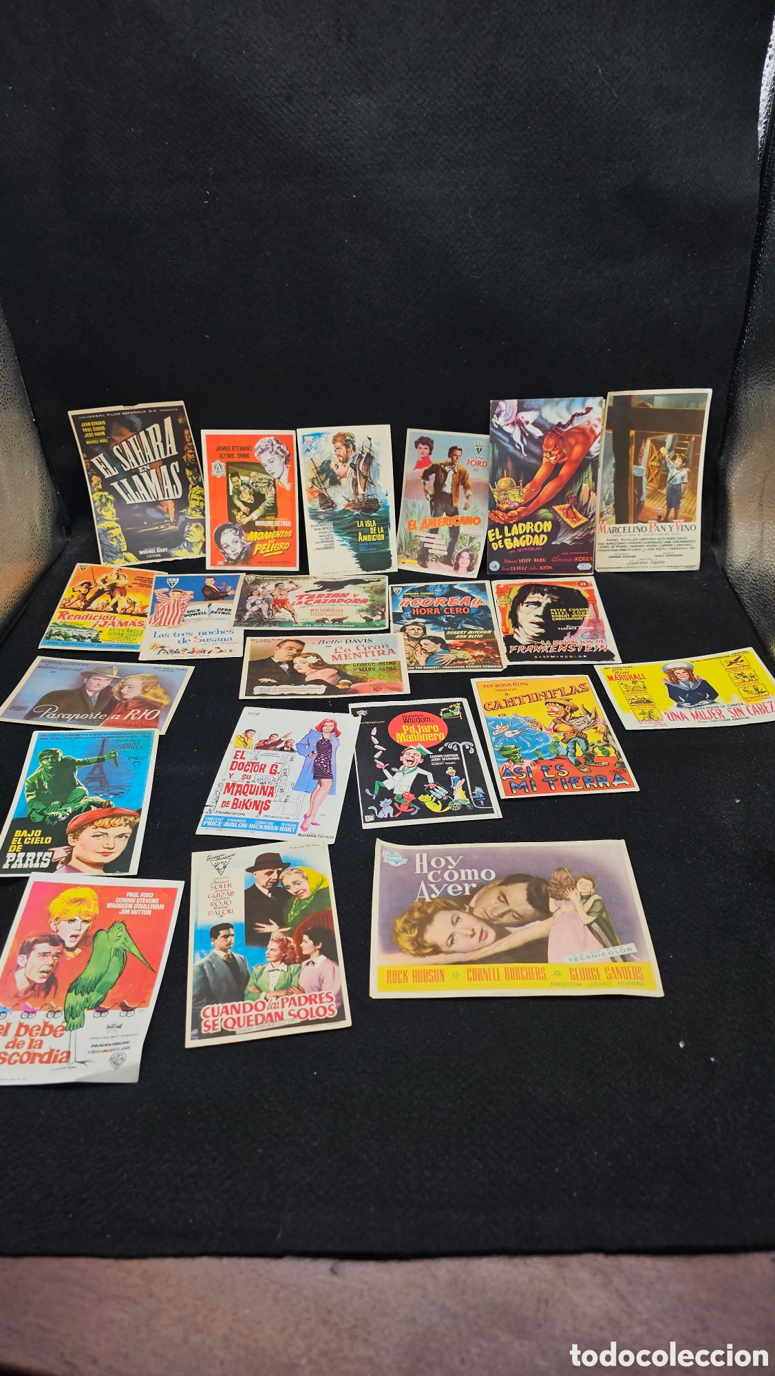 Cine: ( 3 ) lote de folletos de mano de cine antiguo