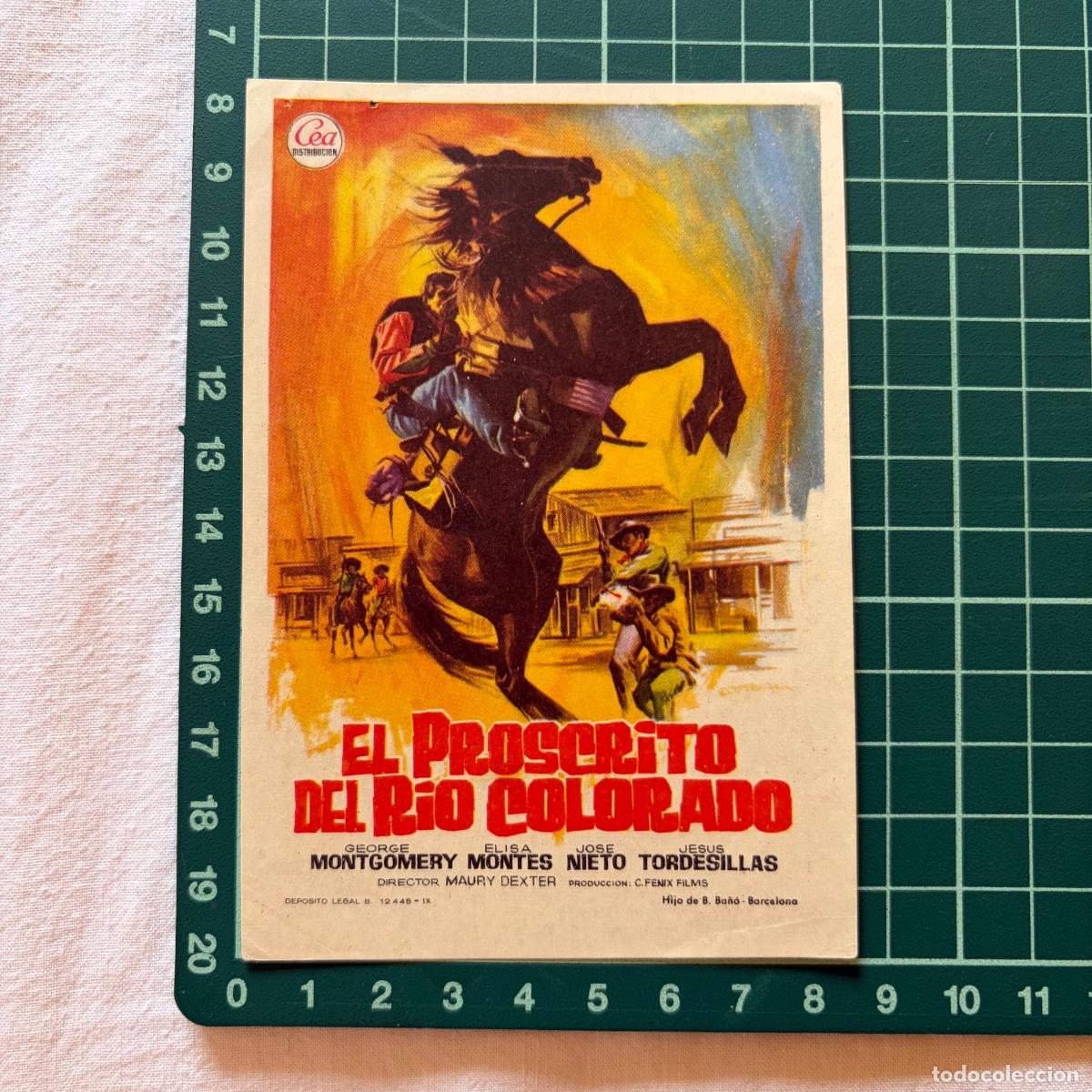 Cine: Programa de cine folleto de mano pelicula. El proscrito del r&iacute;o Colorado.