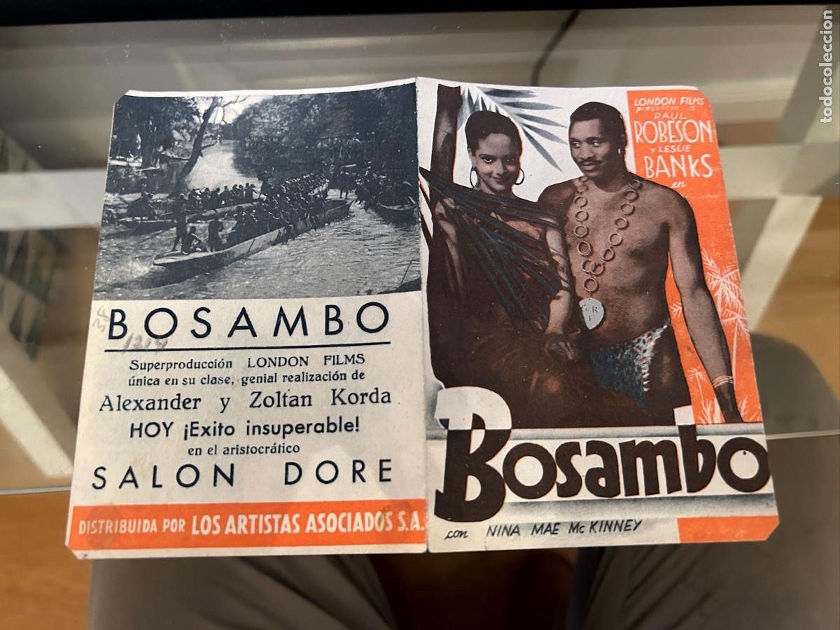 Cine: 1214 BOSAMBO SALON DORE ZARAGOZA CON PUBLICIDAD BUEN ESTADO