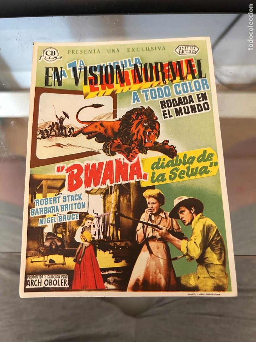 Cine: 1304 &rdquo;BWANA, DIABLO DE LA SELVA&rdquo; SIN PUBLICIDAD BUEN ESTADO