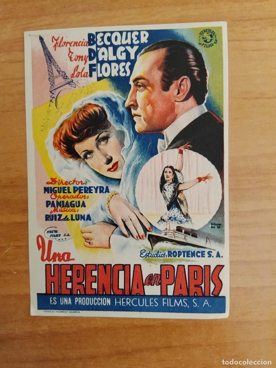 Cine: ROSA-PROGRAMA DE LA PELICULA --UNA HERENCIA EN PARIS ct