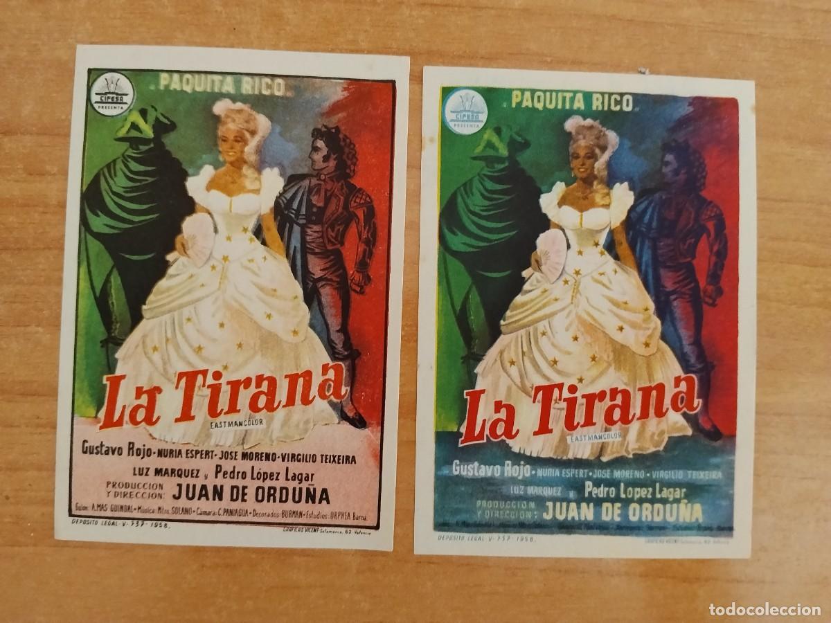 Cine: ROSA-PROGRAMA DE LA PELICULA --LA TIRANA