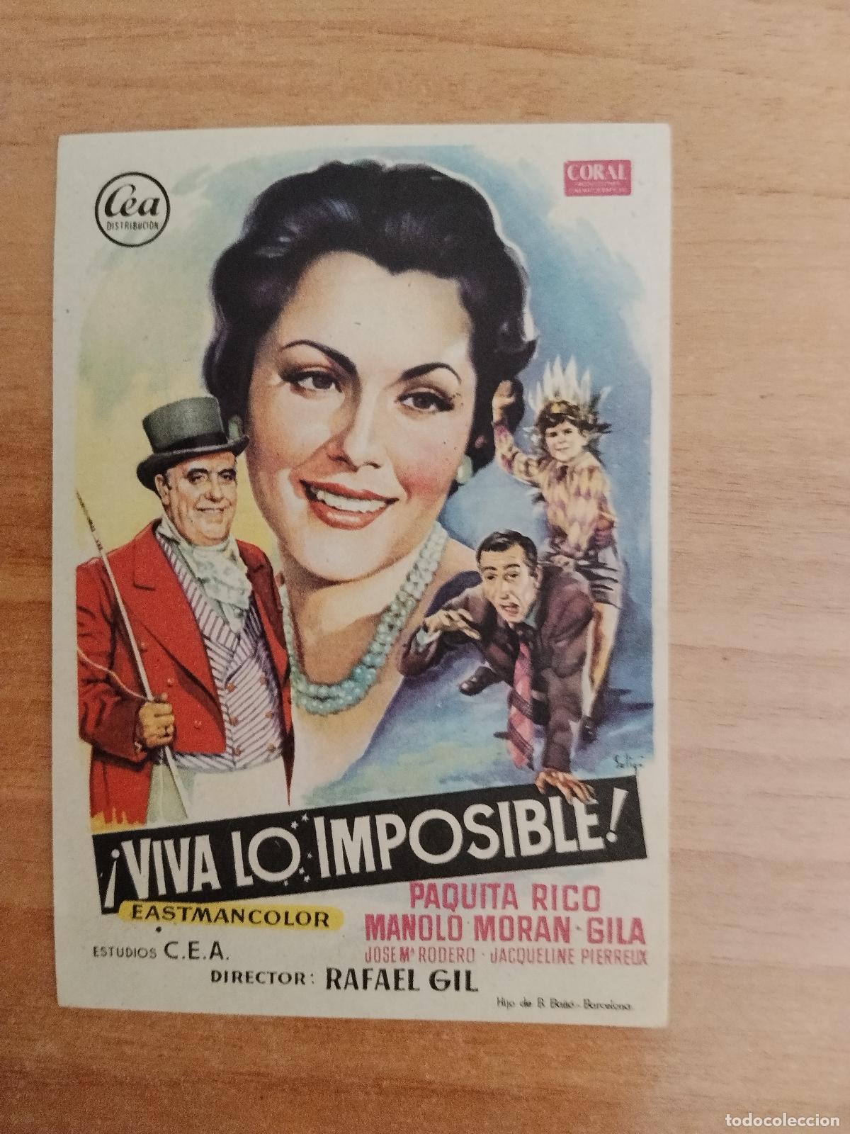 Cine: ROSA-PROGRAMA DE LA PELICULA --VIVA LO IMPOSIBLE
