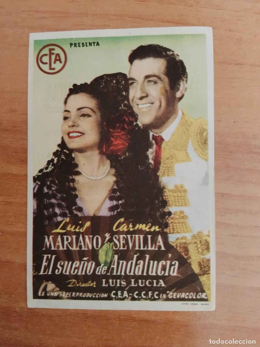 Cine: ROSA-PROGRAMA DE LA PELICULA --EL SUE&Ntilde;O DE ANDALUCIA ct