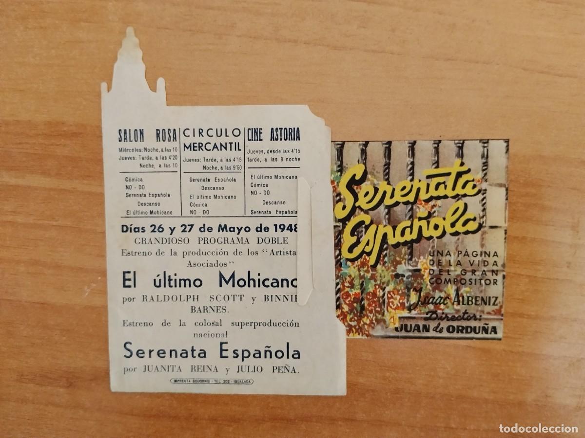 Folhetos de m&atilde;o de filmes antigos de cinema: ROSA-PROGRAMA DE LA PELICULA --SERENATA ESPA&Ntilde;OLA ct