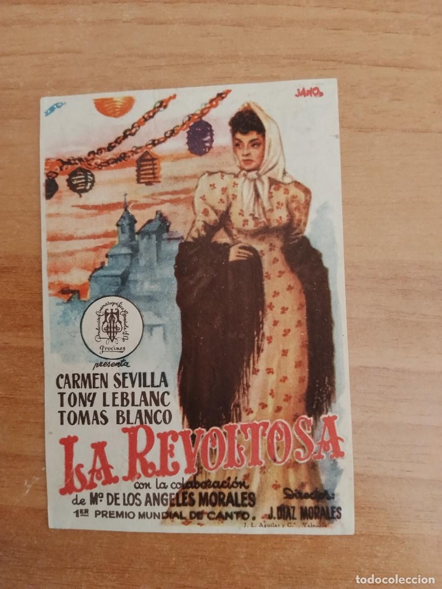 Folhetos de m&atilde;o de filmes antigos de cinema: ROSA-PROGRAMA DE LA PELICULA --LA REVOLTOSA ct