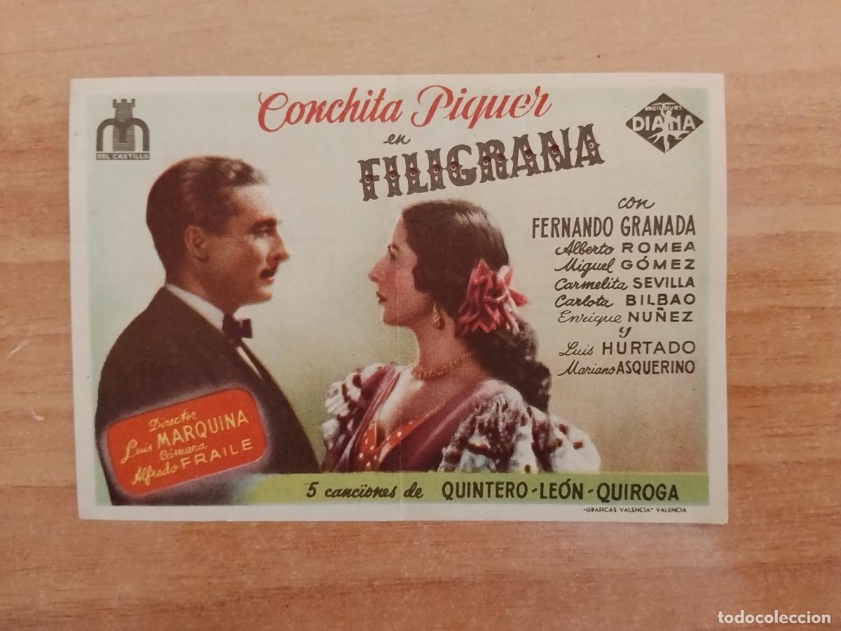 Folhetos de m&atilde;o de filmes antigos de cinema: ROSA-PROGRAMA DE LA PELICULA --FILIGRANA ct