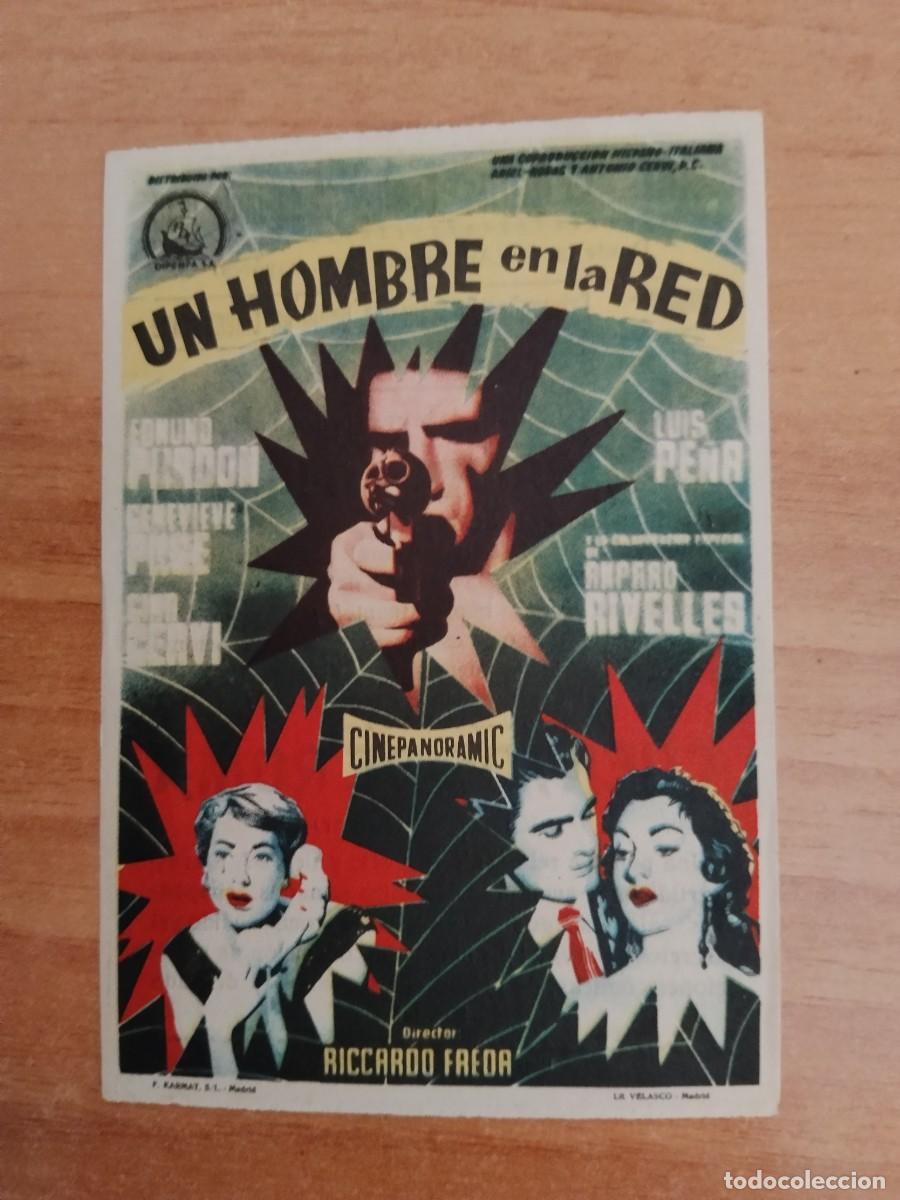 Folhetos de m&atilde;o de filmes antigos de cinema: ROSA-PROGRAMA DE LA PELICULA --UN HOMBRE EN LA RED ct