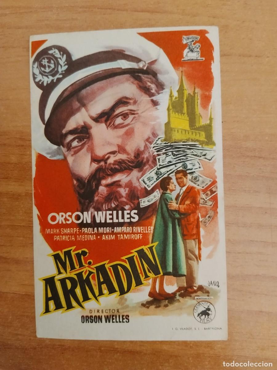 Folhetos de m&atilde;o de filmes antigos de cinema: ROSA-PROGRAMA DE LA PELICULA --MR ARKADIN