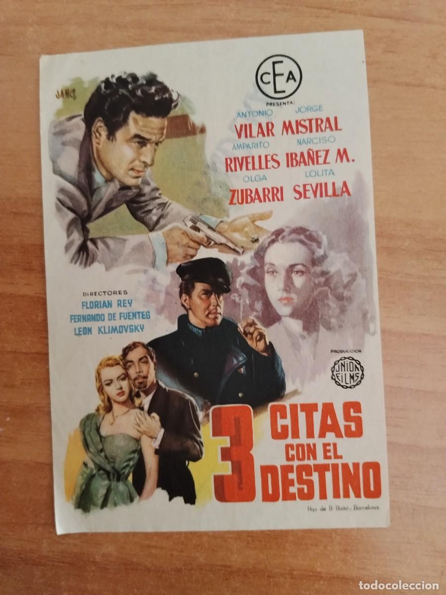 Cine: ROSA-PROGRAMA DE LA PELICULA --3 CITAS CON EL DESTINO