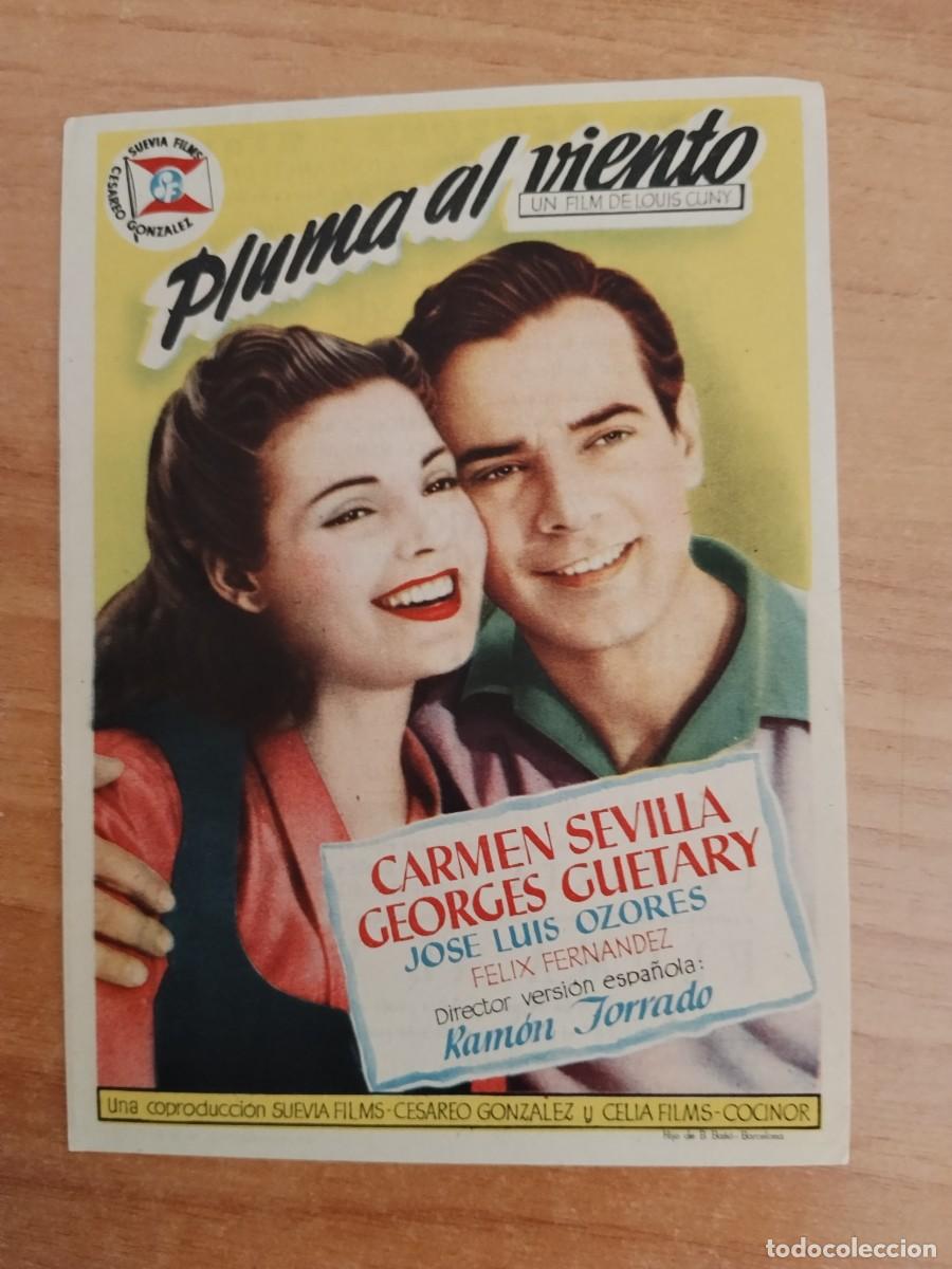 Cine: ROSA-PROGRAMA DE LA PELICULA --PLUMA AL VIENTO ct