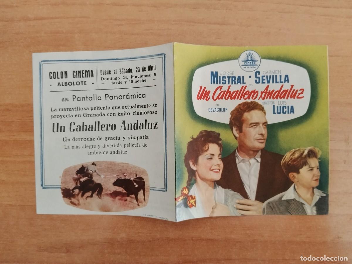Cine: ROSA-PROGRAMA DE LA PELICULA --un caballero andaluz ct
