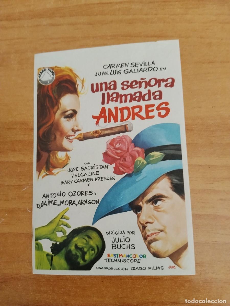 Cinema: ROSA-PROGRAMA DE LA PELICULA --UNA SE&Ntilde;ORA LLAMADA ANDRES