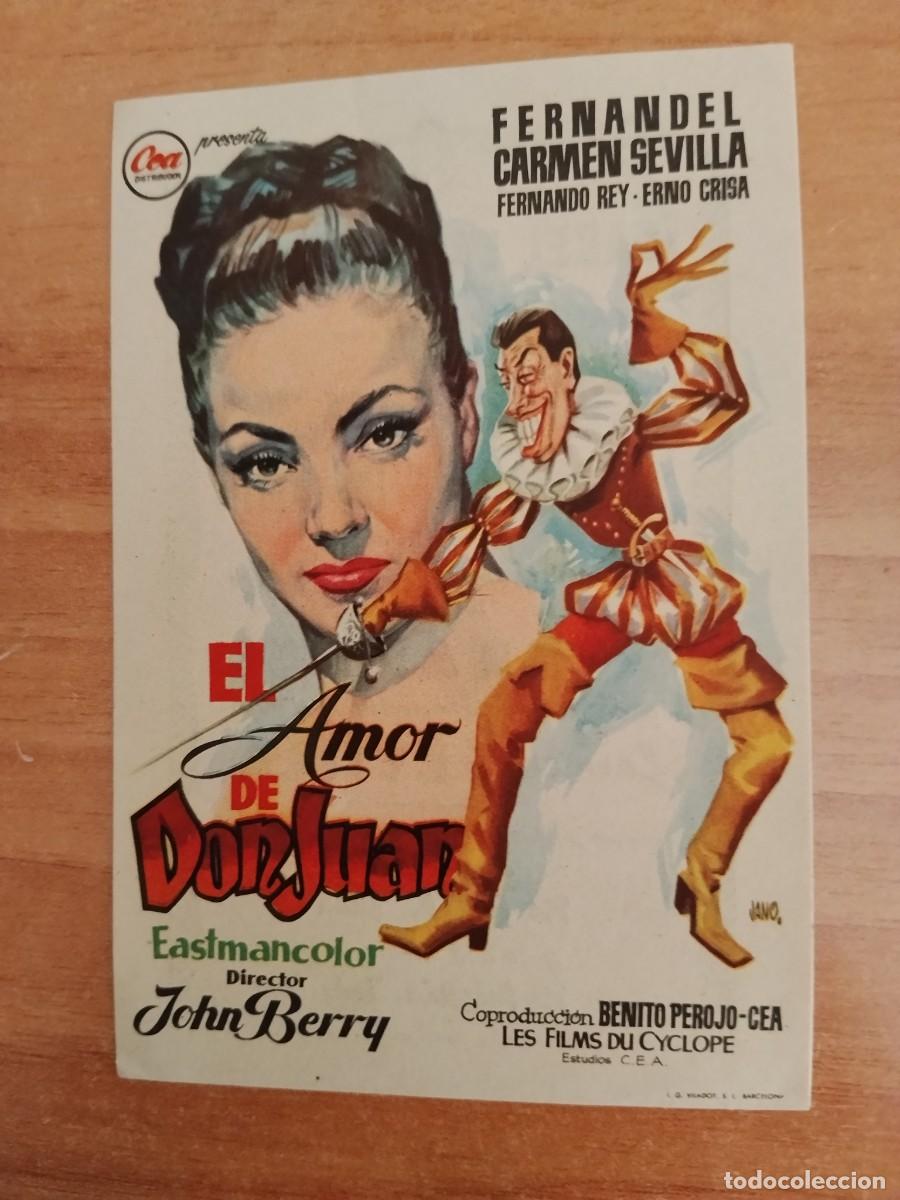 Cine: ROSA-PROGRAMA DE LA PELICULA --EL AMOR DE DON JUAN ct