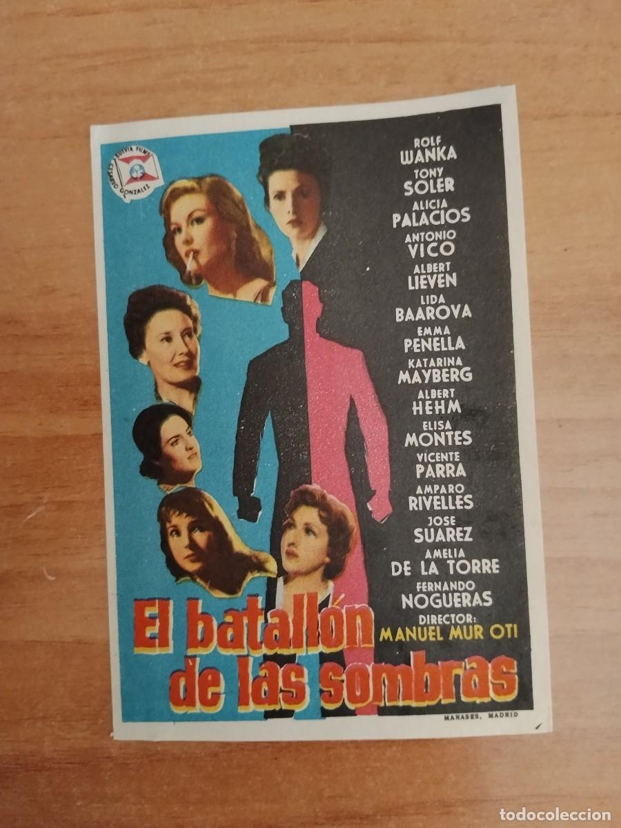 Cine: ROSA-PROGRAMA DE LA PELICULA --EL BATALLON DE LAS SOMBRAS