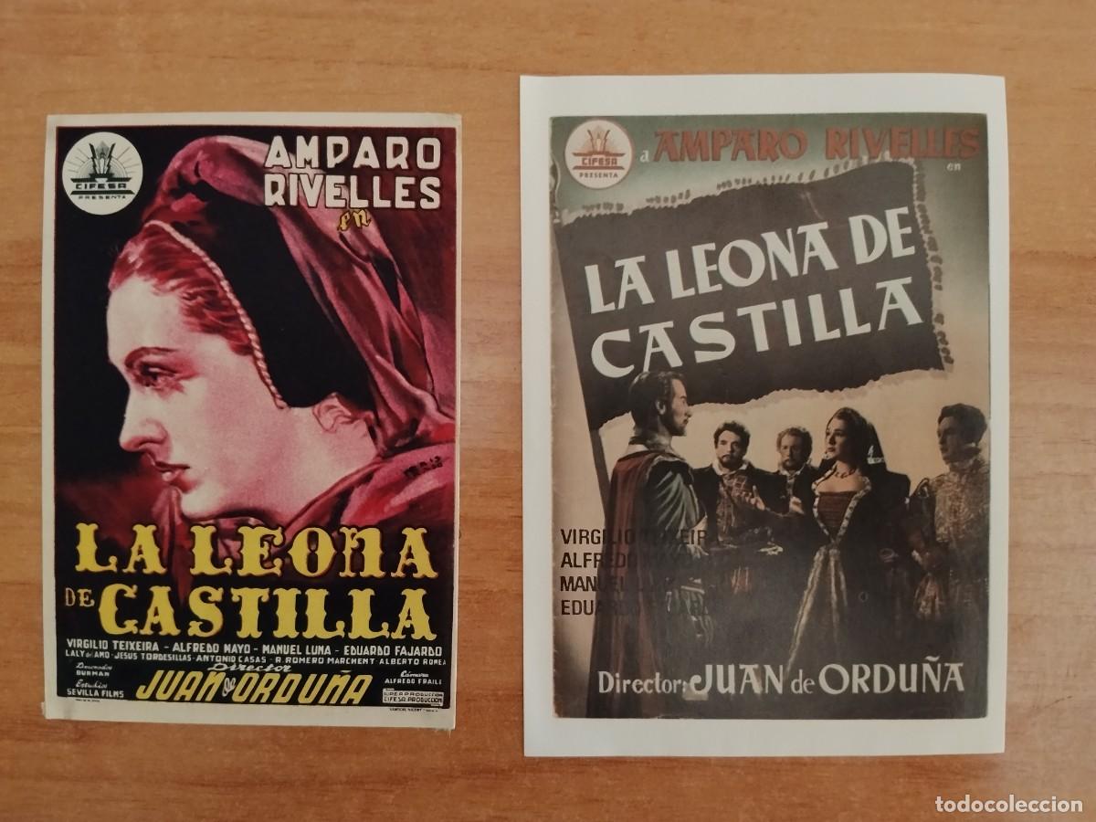 Cine: ROSA-PROGRAMA DE LA PELICULA --LA LEONA DE CASTILLA