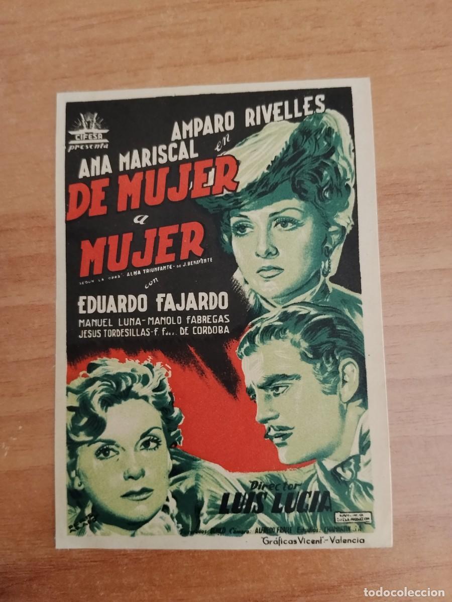 Cine: ROSA-PROGRAMA DE LA PELICULA --DE MUJER A MUJER
