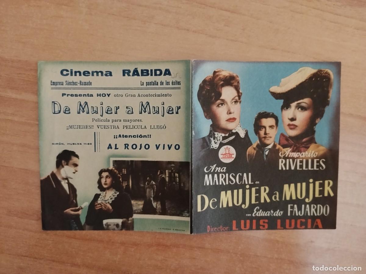Cine: ROSA-PROGRAMA DE LA PELICULA --DE MUJER A MUJER