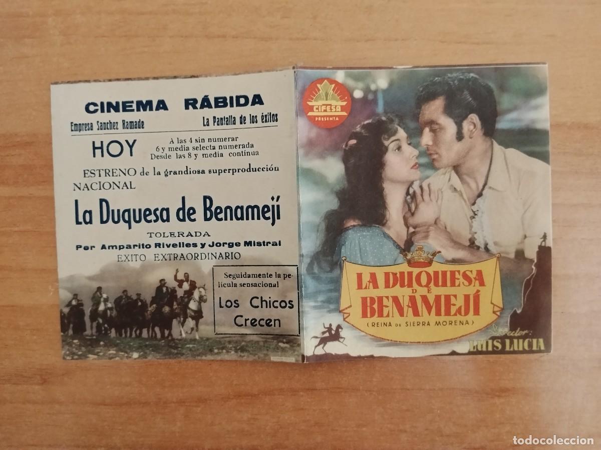 Cine: ROSA-PROGRAMA DE LA PELICULA --LA DUQUESA DE BENAMEJI