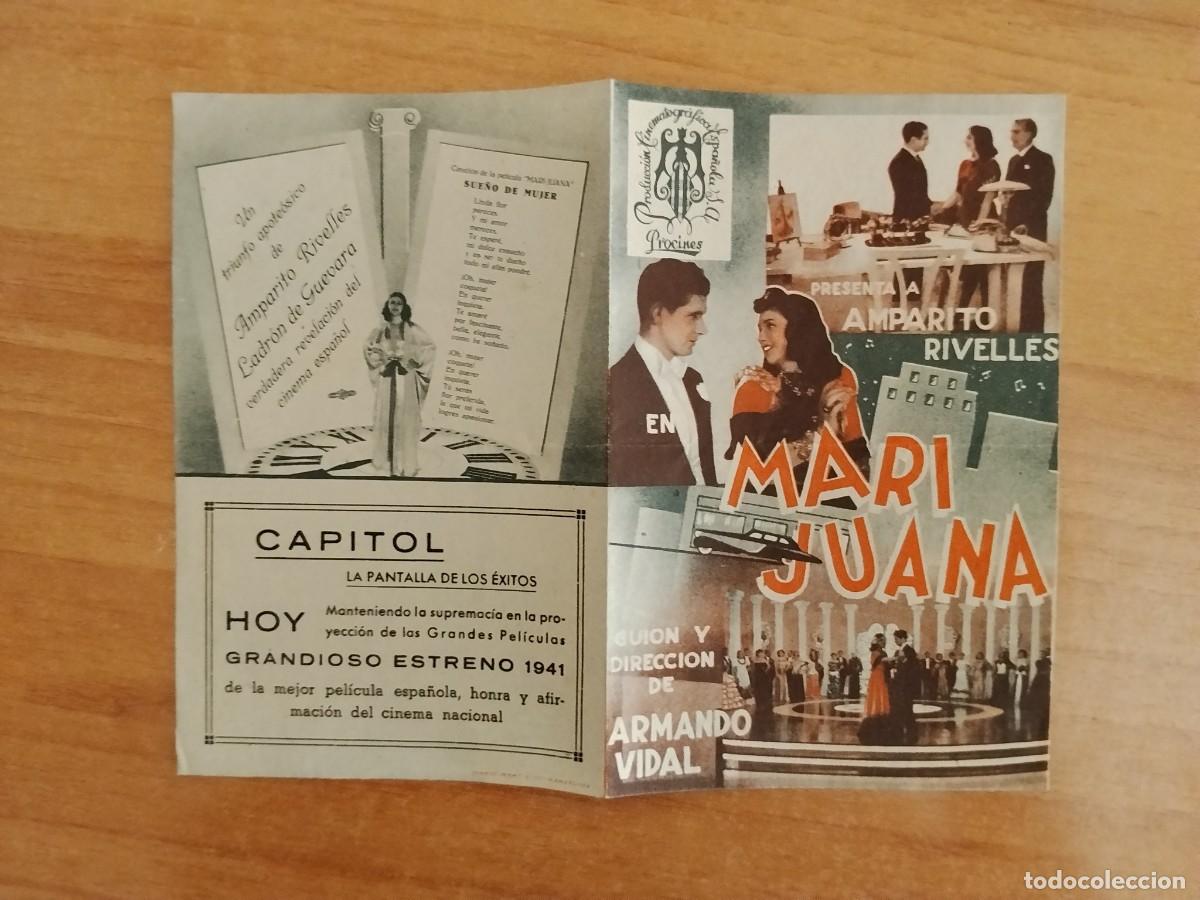 Cine: ROSA-PROGRAMA DE LA PELICULA --MARI JUANA