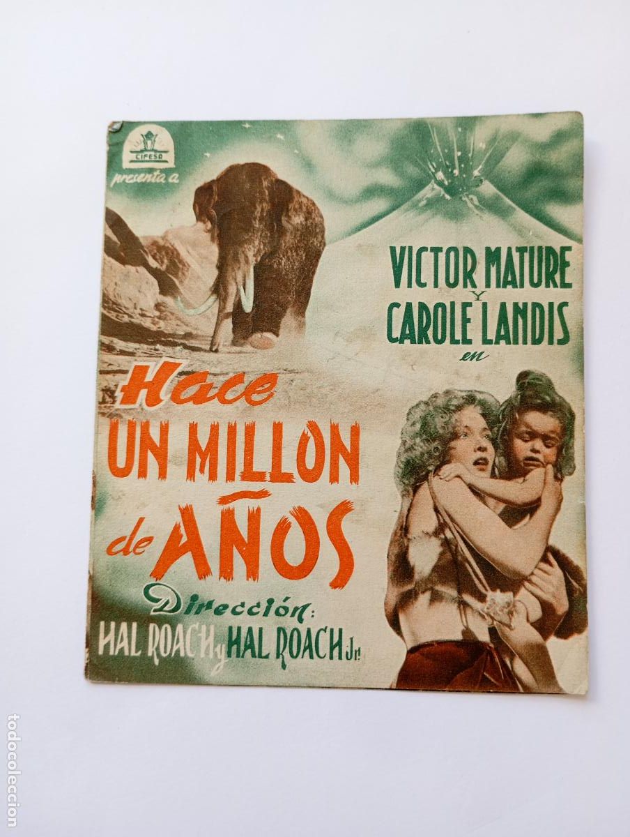 Cine: PROGRAMA FOLLETO DE CINE HACE UN MILL&Oacute;N DE A&Ntilde;OS. TEATRO BUENOS AIRES. TDKP30B
