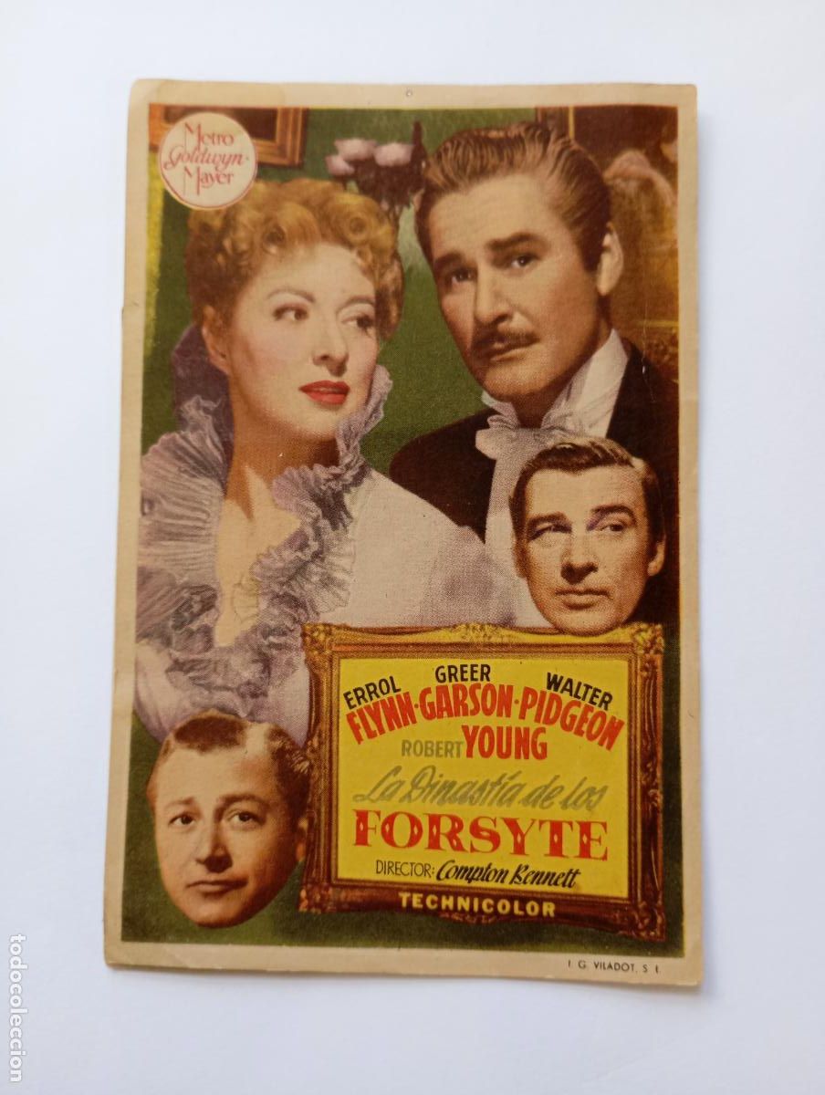 Cine: PROGRAMA FOLLETO DE CINE LA DINAST&Iacute;A DE LOS FORSYTE. TEATRO BUENOS AIRES. 1951. TDKP30B