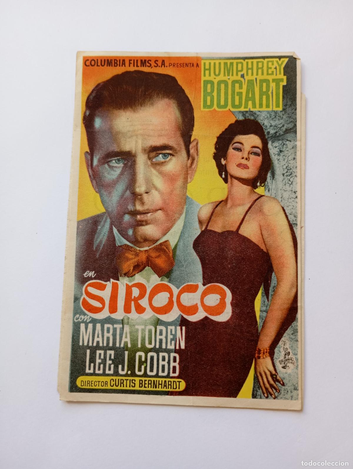 Cine: PROGRAMA FOLLETO DE CINE SIROCO. HUMPHREY BOGART. RIALTO 1953. TDKP30B