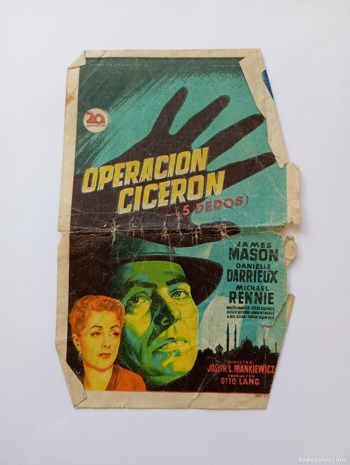 Cine: PROGRAMA FOLLETO DE CINE OPERACI&Oacute;N CICER&Oacute;N. RIALTO CINE SANTO DOMINGO 1953. TDKP30B