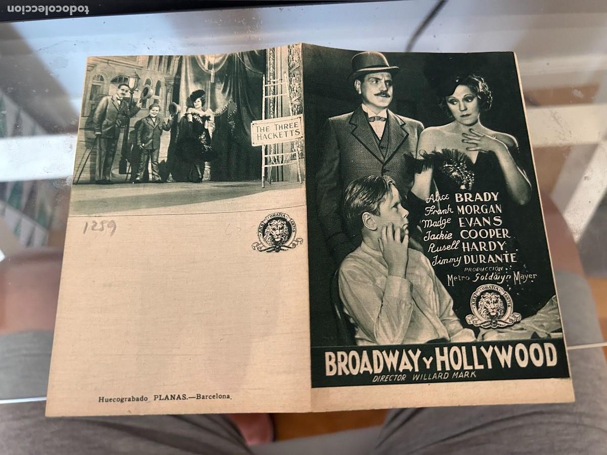 Cine: 1259 BROADWAY Y HOLLYWOOD SIN PUBLICIDAD BUEN ESTADO