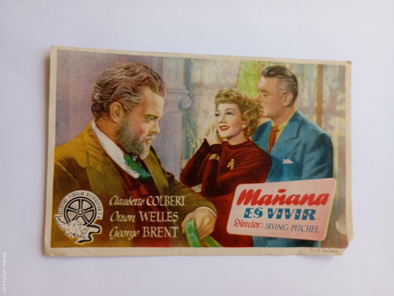 Cine: PROGRAMA FOLLETO DE CINE MA&Ntilde;ANA ES VIVIR. RIALTO SANTO DOMINGO 1947. TDKP30B