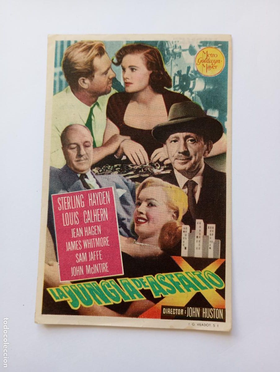 Cine: PROGRAMA FOLLETO DE CINE LA JUNGLA DE ASFALTO. CINE AVENIDA. TDKP30B