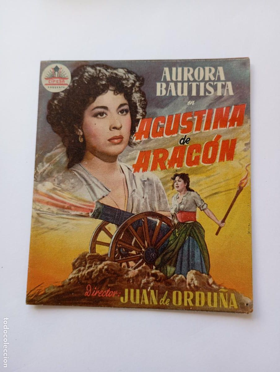 Cine: PROGRAMA FOLLETO DE CINE AGUSTINA DE ARAG&Oacute;N. AURORA BAUTISTA. CINE AVENIDA 1950. TDKP30B